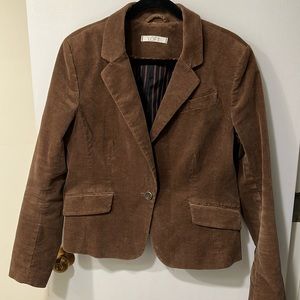 EUC LOFT Brown Velvet Jacket/Blazer in Medium/Large